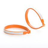 Plastic Pant Clip With Reflective Stripe, Orange