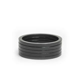 Wheels Manufacturing, Headset Spacer, 1-1/8'', Height: 2.5mm/5mm/7.5mm/10mm, Aluminum, Black, 4pcs