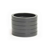 Wheels Manufacturing, Headset Spacer, 1-1/8'', Height: 2.5mm/5mm/7.5mm/10mm, Aluminum, Black, 4pcs
