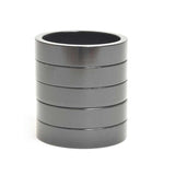 Wheels Manufacturing, Headset Spacer, 1-1/8'', Height: 2.5mm/5mm/7.5mm/10mm, Aluminum, Black, 4pcs