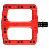 Deftrap, Platform Pedals, Body: Nylon, Spindle: Cr-Mo, Red, Pair