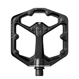 crankbrothers, STAMP 7 Large, Platform Pedals, Body: Aluminum, Spindle: Cr-Mo, 9/16'', Black, Pair