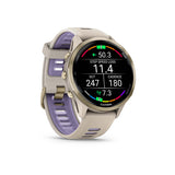 Garmin, Forerunner 970, Watch, Watch Color: Black, Wristband: Black/Translucent Whitestone- Silicone