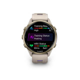 Garmin, Forerunner 970, Watch, Watch Color: Black, Wristband: Black/Translucent Whitestone- Silicone