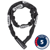 Abus, Steel-O-Chain 5805K Chain with key lock, 5mm x 75cm (5mm x 2.5'), Black