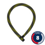 Abus, IvyTex IVERA 7210K, Chain Lock, Key, 7mm, 85cm, 2.8', Racing Yellow