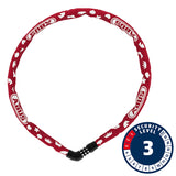 Abus, Steel-O-Chain 4804C, Chain Lock, Combination, 4mm, 75cm, 2.5', Blue