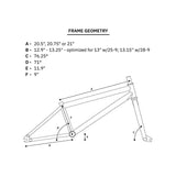 We The People, Doomsayer, BMX Frame, Black, 20.5''
