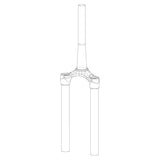 RockShox, Reba A7 CSU, SOLO AIR 27 120mm MAX ALUMINUM TAPER DIFFUSION BLACK (NO GRADIENTS) - REBA A7 120mm (2018+)