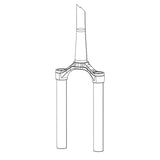 RockShox, Fork CSU - Solo Air 27 Boost™ 15X110 150mm Max Aluminum Taper Diffusion Black (No Gradients) - Reba A7 130-150mm (2018+), 11.4018.008.545